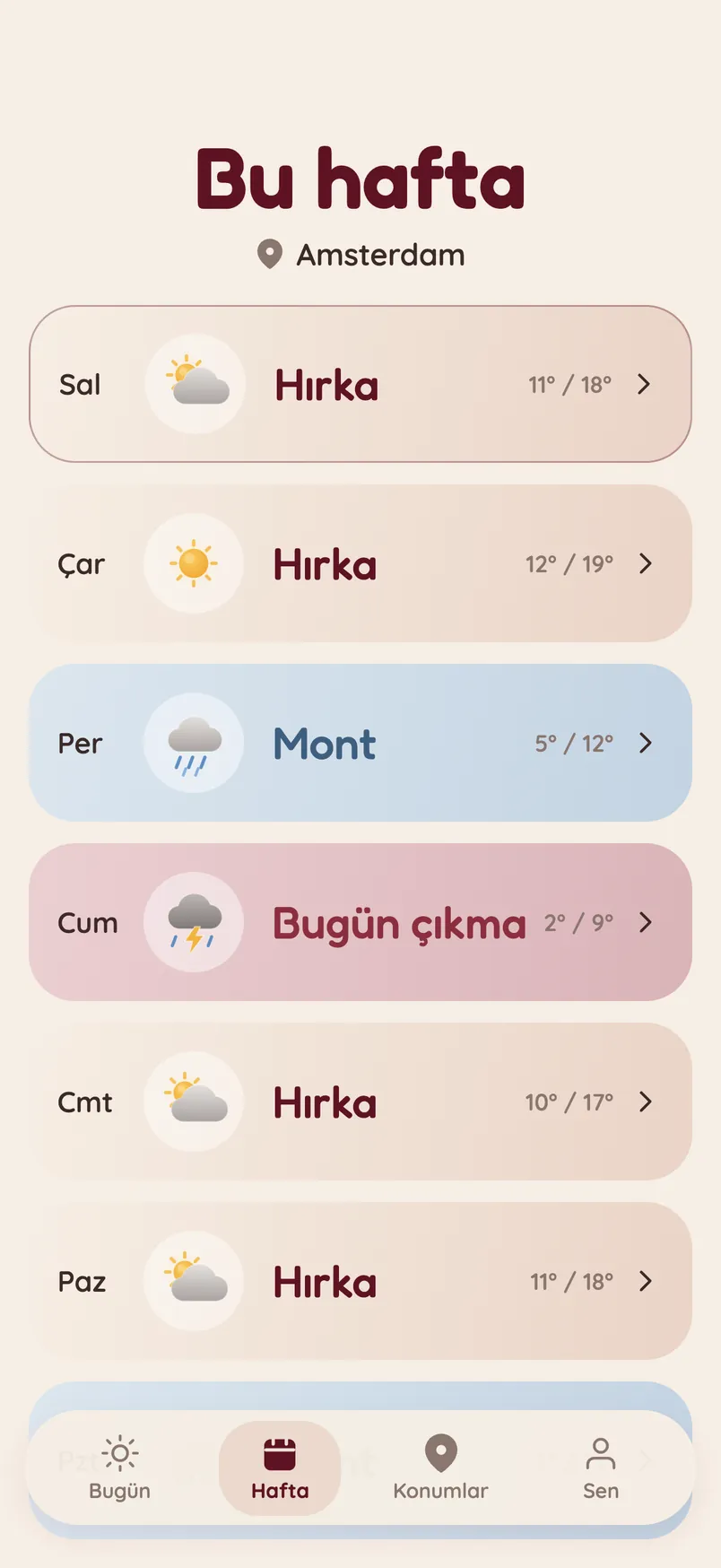 HIRKA Bu hafta ekranı